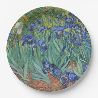 Irises by Vincent Van Gogh Paper Plate