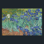Irises by Vincent van Gogh  Photo Print<br><div class="desc">Van Gogh began painting "Irises" shortly after arriving at the asylum in May 1889, working from the hospital garden. This piece lacks the intense emotion present in his later works. Van Gogh described painting as "the lightning conductor for my illness, " believing it helped him stave off madness. The painting...</div>