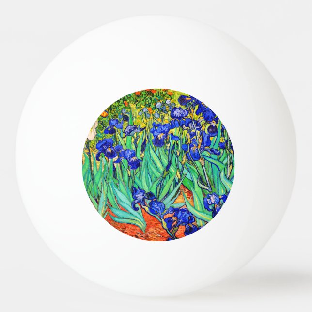 Irises by Vincent Van Gogh Ping Pong Ball (Front)