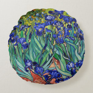 Irises by Vincent van Gogh Round Pillow