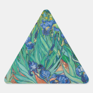 Irises by Vincent van Gogh Triangle Sticker