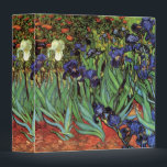Irises by Vincent van Gogh, Vintage Garden Art Binder<br><div class="desc">Irises (1889) by Vincent van Gogh is a vintage fine art post impressionism landscape floral painting featuring a garden with purple bearded irises growing by orange poppies. A single white iris flower is blooming at the edge. About the artist: Vincent Willem van Gogh (1853 -1890) was one of the most...</div>