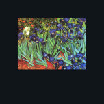 Irises by Vincent van Gogh, Vintage Garden Art Canvas Print<br><div class="desc">Irises (1889) by Vincent van Gogh is a vintage fine art post impressionism landscape floral painting featuring a garden with purple bearded irises growing by orange poppies. A single white iris flower is blooming at the edge. About the artist: Vincent Willem van Gogh (1853 -1890) was one of the most...</div>