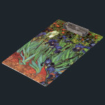 Irises by Vincent van Gogh, Vintage Garden Art Clipboard<br><div class="desc">Irises (1889) by Vincent van Gogh is a vintage fine art post impressionism landscape floral painting featuring a garden with purple bearded irises growing by orange poppies. A single white iris flower is blooming at the edge. About the artist: Vincent Willem van Gogh (1853 -1890) was one of the most...</div>