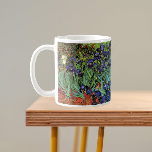 Irises by Vincent van Gogh, Vintage Garden Art Coffee Mug