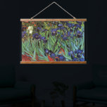 Irises by Vincent van Gogh, Vintage Garden Art Hanging Tapestry<br><div class="desc">Irises (1889) by Vincent van Gogh is a vintage fine art post impressionism landscape floral painting featuring a garden with purple bearded irises growing by orange poppies. A single white iris flower is blooming at the edge. About the artist: Vincent Willem van Gogh (1853 -1890) was one of the most...</div>