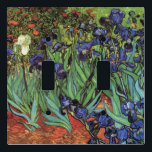 Irises by Vincent van Gogh, Vintage Garden Art Light Switch Cover<br><div class="desc">Irises (1889) by Vincent van Gogh is a vintage fine art post impressionism landscape floral painting featuring a garden with purple bearded irises growing by orange poppies. A single white iris flower is blooming at the edge. About the artist: Vincent Willem van Gogh (1853 -1890) was one of the most...</div>