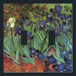 Irises by Vincent van Gogh, Vintage Garden Art Light Switch Cover<br><div class="desc">Irises (1889) by Vincent van Gogh is a vintage fine art post impressionism landscape floral painting featuring a garden with purple bearded irises growing by orange poppies. A single white iris flower is blooming at the edge. About the artist: Vincent Willem van Gogh (1853 -1890) was one of the most...</div>