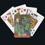 Irises by Vincent van Gogh, Vintage Garden Art Playing Cards<br><div class="desc">Irises (1889) by Vincent van Gogh is a vintage fine art post impressionism landscape floral painting featuring a garden with purple bearded irises growing by orange poppies. A single white iris flower is blooming at the edge. About the artist: Vincent Willem van Gogh (1853 -1890) was one of the most...</div>