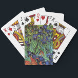 Irises by Vincent van Gogh, Vintage Garden Art Playing Cards<br><div class="desc">Irises (1889) by Vincent van Gogh is a vintage fine art post impressionism landscape floral painting featuring a garden with purple bearded irises growing by orange poppies. A single white iris flower is blooming at the edge. About the artist: Vincent Willem van Gogh (1853 -1890) was one of the most...</div>