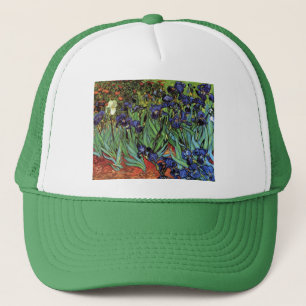 Irises by Vincent van Gogh, Vintage Garden Art Trucker Hat