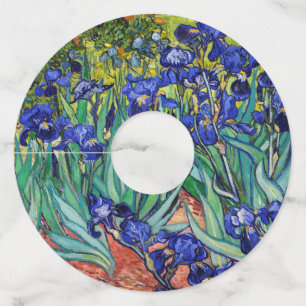 Irises by Vincent van Gogh Wine Glass Tag
