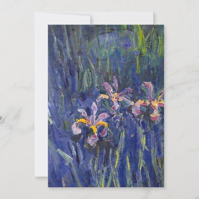 Irises Claude Monet Invitation (Front)