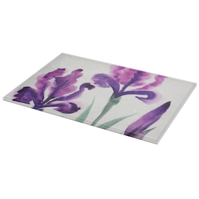 Irises Cutting Board (Corner)