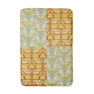 Irises Dragonflies Butterflies Art Nouveau Bath Mat