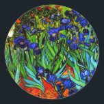 Irises, famous painting by Vincent van Gogh, Classic Round Sticker<br><div class="desc">Famous floral painting by Vincent van Gogh,  Irises, </div>