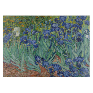 Irises, Floral Oil Painting, Vincent Van Gogh Cutting Board