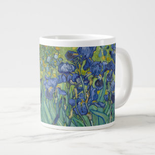 Irises, Floral Oil Painting, Vincent Van Gogh Large Coffee Mug