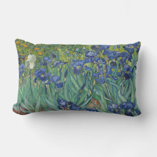 Irises, Floral Oil Painting, Vincent Van Gogh Lumbar Pillow