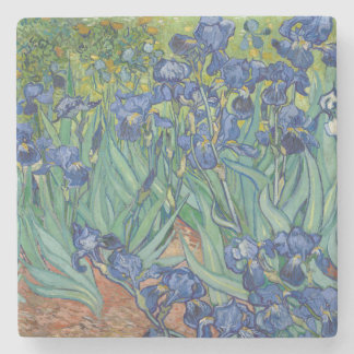 Irises, Floral Oil Painting, Vincent Van Gogh Stone Coaster