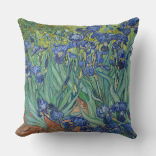 Irises, Floral Oil Painting, Vincent Van Gogh Throw Pillow
