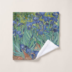 Irises, Floral Oil Painting, Vincent Van Gogh Wash Cloth