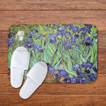 Irises Flower Garden Vincent van Gogh Bath Mat<br><div class="desc">A canvas of timeless art this bathmat showcases the oil painting,  Irises (1889),  by Vincent van Gogh (1853-1890). Blue-violet iris in the garden,  which was influenced by Japanese art.</div>