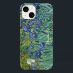 Irises Flowers Van Gogh Floral Art Monogrammed Case-Mate iPhone 14 Case<br><div class="desc">Create your own custom, personalized, elegant faux gold script typography font, flowers / floral / nature / vintage art lovers and Van Gogh connoisseurs', chic, sleek, stylish, form-fitting, featherlight, trendy, slim profile, lightweight, impact resistant, durable hard plastic, glossy finish Apple iPhone case, featuring a beautiful colourful intricate detailed vintage oil...</div>