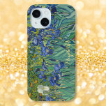 Irises Flowers Van Gogh Floral Art Monogrammed iPhone 15 Case<br><div class="desc">Create your own custom, personalized, elegant faux gold script typography font, flowers / floral / nature / vintage art lovers and Van Gogh connoisseurs', chic, sleek, stylish, form-fitting, featherlight, trendy, slim profile, lightweight, impact resistant, durable hard plastic, glossy finish Apple iPhone case, featuring a beautiful colourful intricate detailed vintage oil...</div>