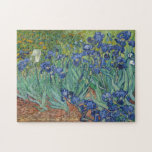 Irises Flowers Vincent van Gogh Painting Art Kids Jigsaw Puzzle<br><div class="desc">Custom, personalized, family kids flowers art lovers 250 pieces jigsaw puzzle, featuring a beautiful colourful intricate detailed vintage painting, oil on canvas, by Vincent van Gogh, and your note / greetings in an elegant faux gold typography script. Made of sturdy cardboard and mounted on chipboard, your puzzle arrives in custom...</div>
