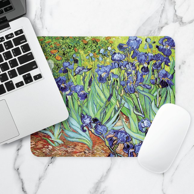 Irises Garden Landscape Vincent van Gogh Mouse Pad (Creator Uploaded)