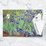 Irises Garden Landscape Vincent van Gogh Placemat<br><div class="desc">A cloth placemat with the fine art post-impressionist oil painting Irises (1889) by the Dutch artist Vincent van Gogh (1853-1890). This painting depicts a group of blue-violet irises in the garden bed,  most likely influenced by Japanese woodblock prints.</div>