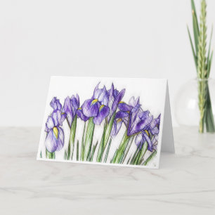 Irises Greeting Card (Blank)