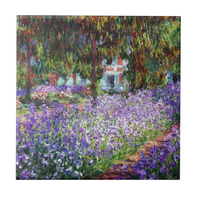 Irises in Monet's Garden Tile (Front)