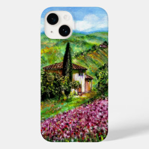 IRISES IN TUSCANY,Purple Flower Fields Landscape Case-Mate iPhone 14 Case