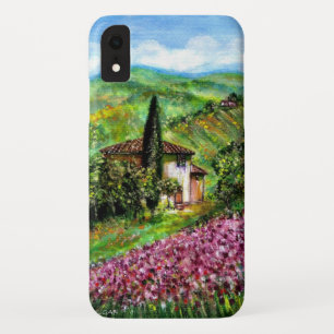 IRISES IN TUSCANY,Purple Flower Fields Landscape iPhone XR Case