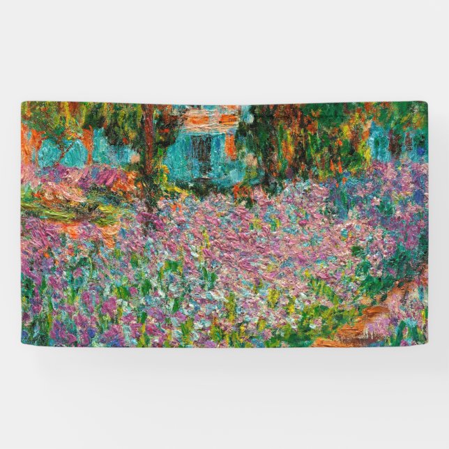 Irises Monet Garden Giverny flowers Banner (Horizontal)