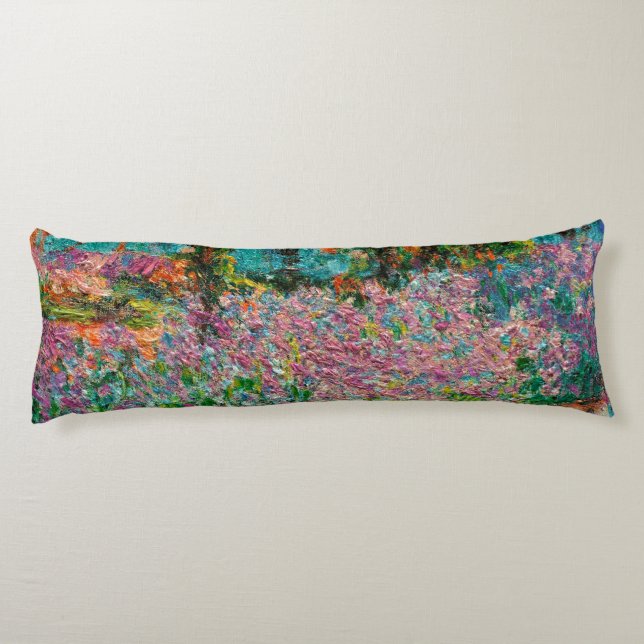 Irises Monet Garden Giverny flowers Body Pillow (Back)