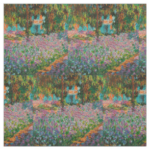 Irises Monet Garden Giverny flowers Fabric