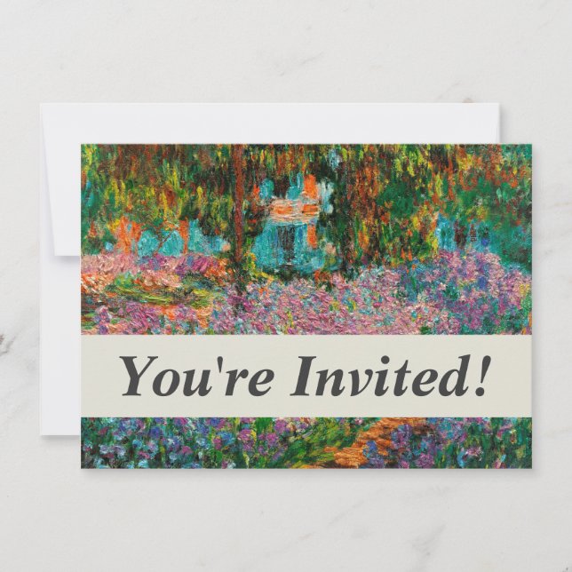 Irises Monet Garden Giverny flowers Invitation (Front)