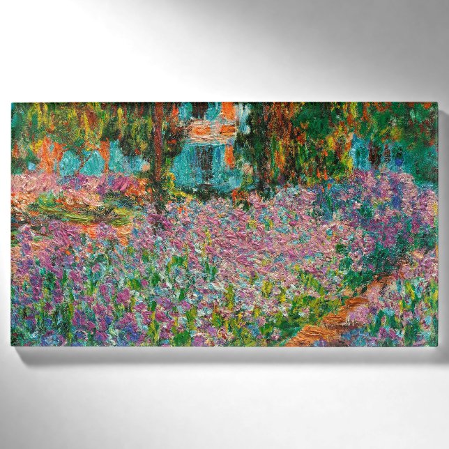 Irises Monet Garden Giverny flowers Name Tag (Front)