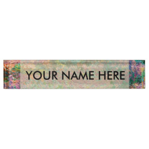 Irises Monet Garden Giverny flowers Nameplate
