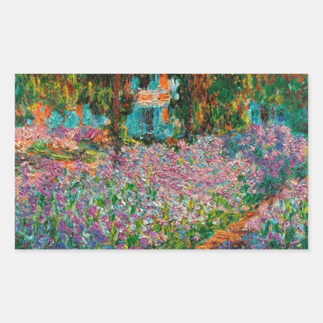 Irises Monet Garden Giverny flowers Sticker (Front)