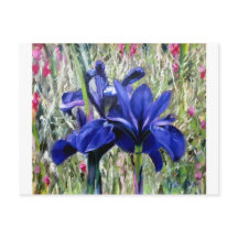 Irises oil painting