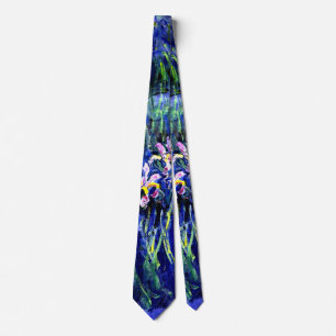 Irises, painting by Claude Monet, Tie