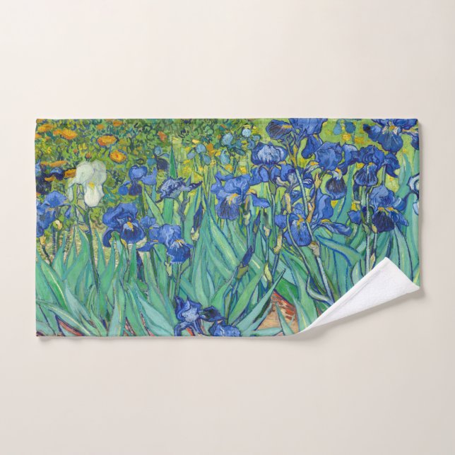 Irises par Van Gogh (Serviette à main)