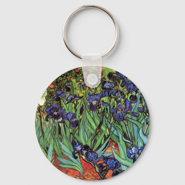 Irises, Saint-Remy, Van Gogh Keychain (Front)