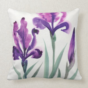 Irises Throw Pillow
