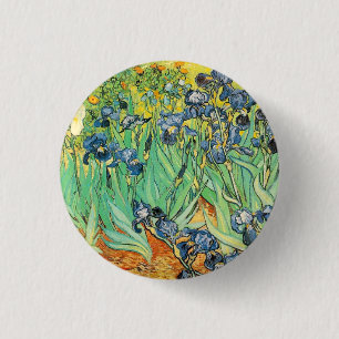 Irises - Van Gogh - c1889 1 Inch Round Button