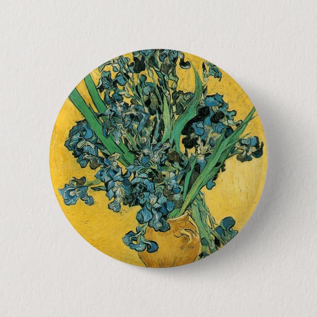 Irises - Van Gogh - c1890 2 Inch Round Button (Front)